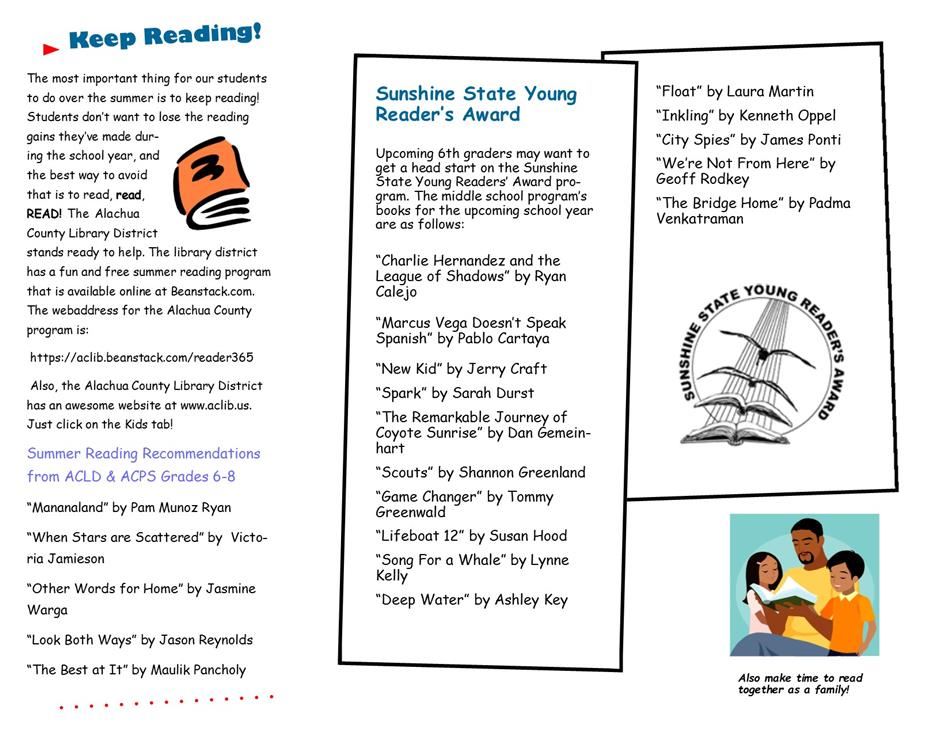 Summer Reading Lists for Graduating 5th Graders 